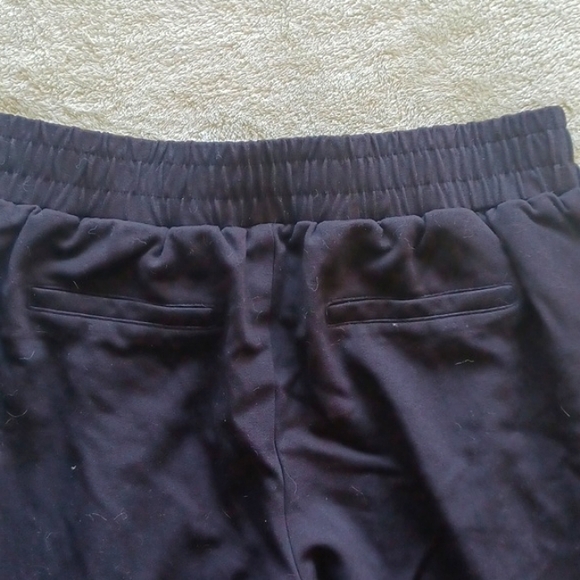 AGB Black Cropped Pants With Elastic Band And Drawstring Womans Size Small - Picture 6 of 7